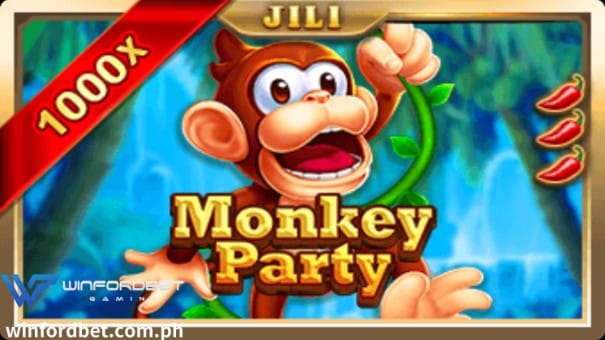 Ang Monkey Party Slot na WINFORDBET online casino na laro mula JILI. Ang slot simpleng 3x3 reel set walong paraan ng pagbabayad lamang.