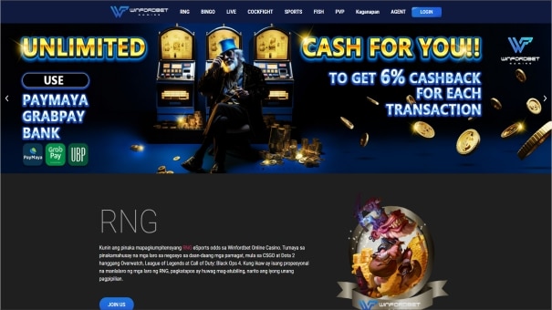 Hakbang 1: Bisitahin ang homepage ng WINFORDBET Online Casino
